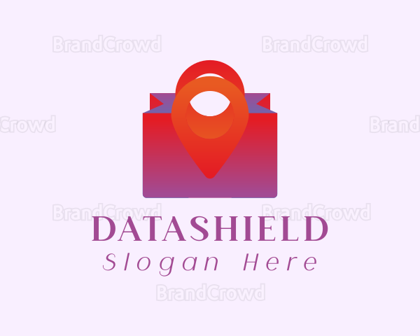 Shopping Bag Location Pin Logo