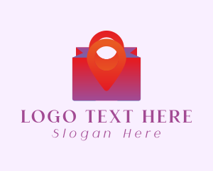 Map Pin - Shopping Bag Location Pin logo design