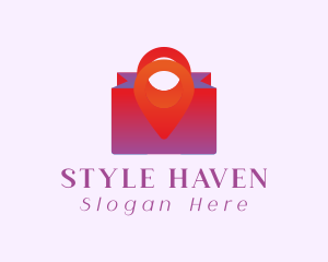 Shopping Bag Location Pin Logo