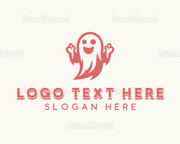 Scary Halloween Ghost Logo