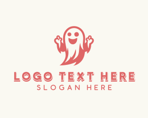 Paranormal - Scary Halloween Ghost logo design
