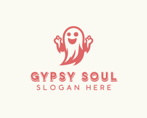 Scary Halloween Ghost logo design