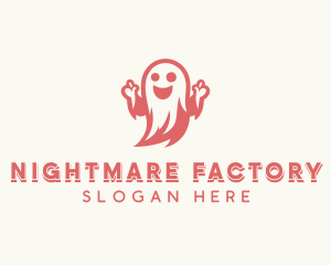 Scary Halloween Ghost logo design