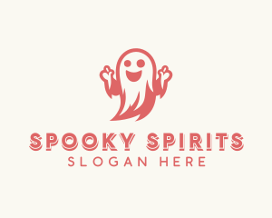 Scary Halloween Ghost logo design