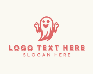 Scary Halloween Ghost Logo