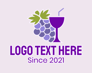 Grapes - Cocktail Grape Drink logo design