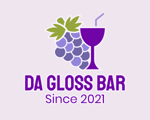 Cocktail Grape Drink logo design