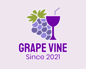 Grape - Cocktail Grape Drink logo design