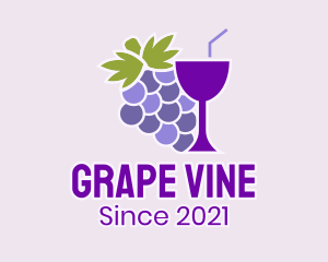 Grapes - Cocktail Grape Drink logo design