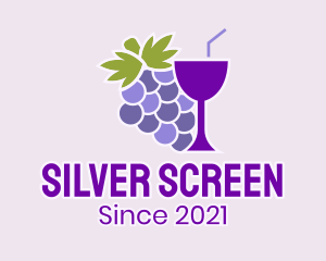 Straw - Cocktail Grape Drink logo design