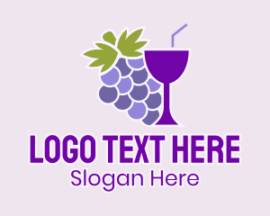 Cocktail Grape Drink Logo