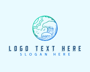 Ocean Wave Surf Logo