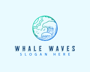 Ocean Wave Surf logo design