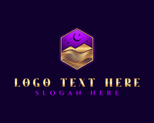 Desert - Desert Moon Pyramid logo design