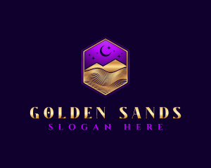 Desert Moon Pyramid logo design