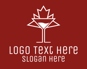 Glass - Canada Maple Leaf Drink logo design