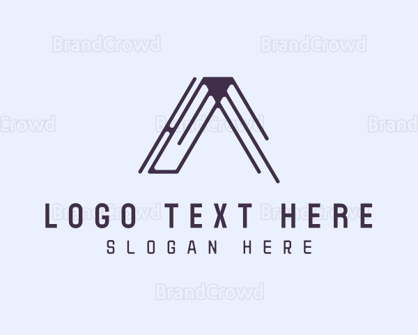 Digital Business Letter A Logo