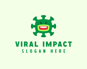 Infection - Green Virus Monster logo design