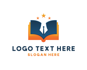 Scholarship - Book Pen Education logo design