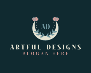 Floral Moon Boutique logo design