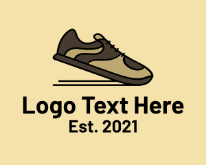 Run - Brown Leather Footwear logo design
