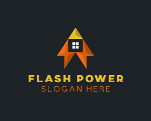 Lightning Home Electricity logo design