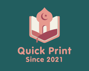 Booklet - Pink Quran Islamic Notes logo design