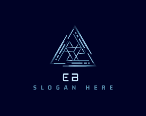Geometric - Futuristic Tech Pyramid logo design