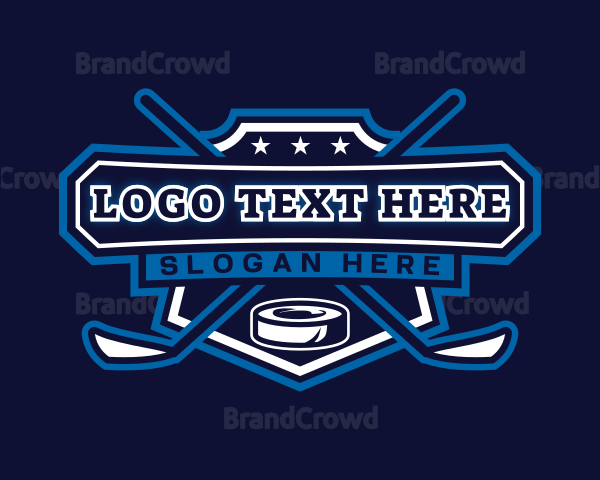 Hockey Puck Sports Logo