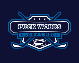 Puck - Hockey Puck Sports logo design