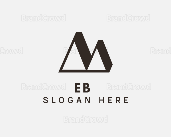 Mountain Triangle Letter M Logo