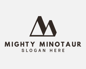 Mountain Triangle Letter M logo design