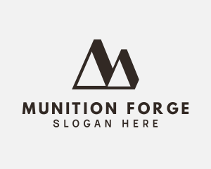 Mountain Triangle Letter M logo design