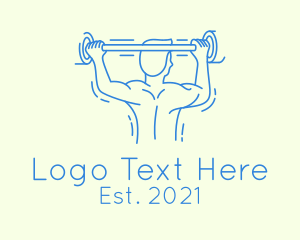 Muscle Man - Athletic Gym Trainer logo design