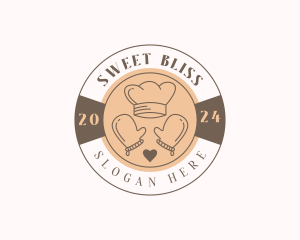 Pastry Chef Oven Mitts logo design