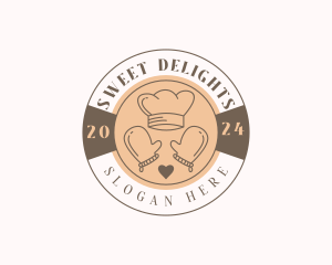 Pastry Chef Oven Mitts logo design