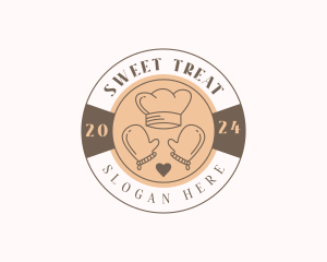 Pastry Chef Oven Mitts logo design