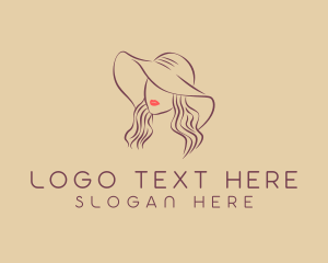 Lipstick - Elegant Female Model logo design