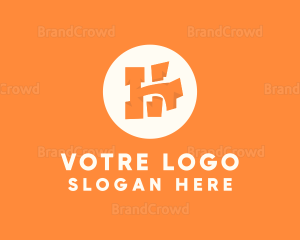 Orange Letter H Logo