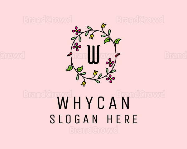 Floral Wreath Beauty Logo