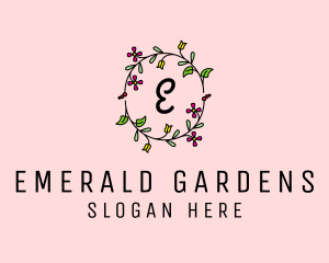 Floral Wreath Beauty logo design