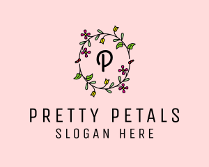 Floral Wreath Beauty logo design