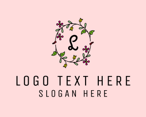 Floral Wreath Beauty Logo