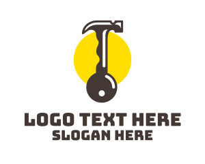 Woodworks - Hammer Key Locksmith logo design