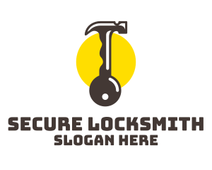 Locksmith - Hammer Key Locksmith logo design