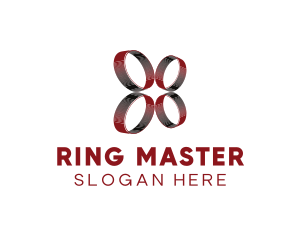Ring - Metallic Flower Rings logo design