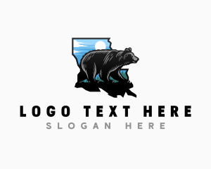 Geographic - Louisiana State Black Bear logo design