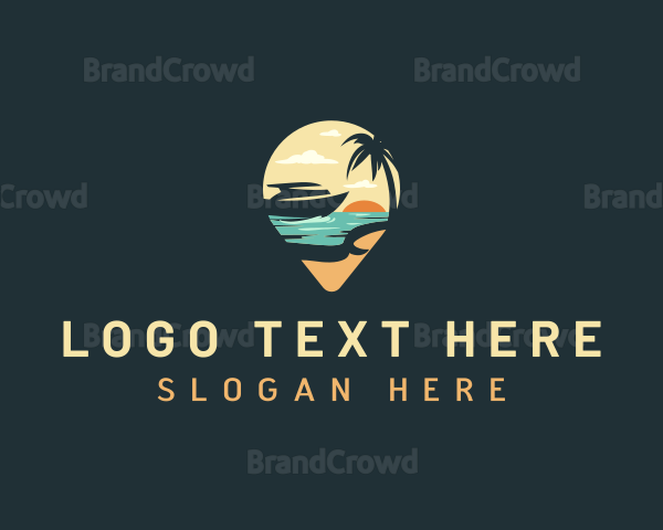 Beach Travel Cruise Logo