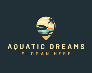 Beach Travel Cruise Logo