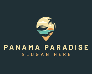 Beach Travel Cruise logo design